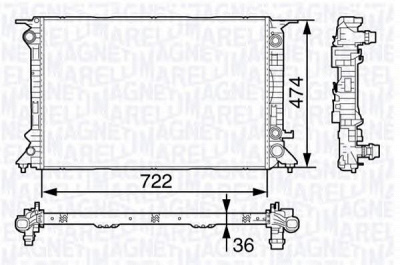 MAGNETI MARELLI 350213138800 -  Радиатор, охлаждение двигателя